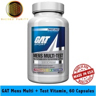GAT Mens Multi+Test 60 Capsules Mixed With Vitamins-[EXP 09/2026]
