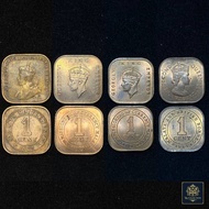 【VA】Straits Settlements / Malaya 1 Cent Square Bronze Coin 1919 1920 1939 1940 1943 1945 1956 1957 1