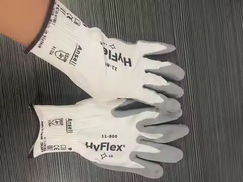 Ansell HyFlex® 11-800 (12 pairs) Grey foam nitrile palm coated nylon lined anti-static universal glo
