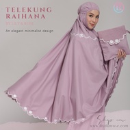 Telekung Raihana, Telekung Travel, Telekung sulam dengan Beg mini sejadah, Telekung Cotton