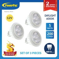 PowerPac 3x Halogen Bulb LED Bulb 5W MR16 LED Warm White (PP6316WW)