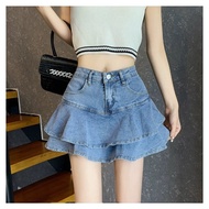 SimpleStore Delivery In Bangkok Slim High Waist Cowgirl Skirt Safety Pants 051