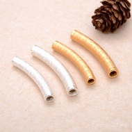 W Word Tube Fittings Bending Pure Silver Fortune 3d Hard Separation s999 Silver Bead Fittings Fortun