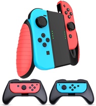 Mooroer Gaming Grip Handle For Nintendo Switch/Switch OLED Joy Con Updated Version 3 Pack Handle Case Kit