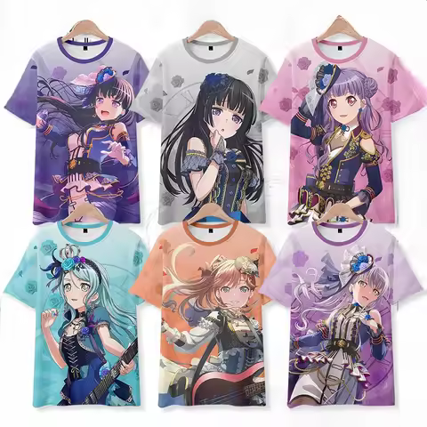 Anime BanG Dream! It's MyGO Roselia 3D Print Men's/Women's T shirt Fashion Afterflow Band Tee Shirt 