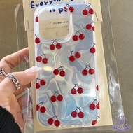 Fashion Full Screen Cute Red Cherry Wave Soft Water Case Realme C53 C51 C55 C11 C21 C15 C30 6i 5i 5 