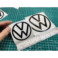 (x2) Volkswagen NEW LOGO Sticker mk8 mk7 mk6 Arteon Altas Polo Golf Gti Tiguan