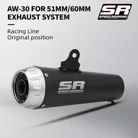 51mm Universal Motorcycle Exhaust Muffler with DB Killer Laser for G310R R1200GS Z1000 Z900 Z400 cb1