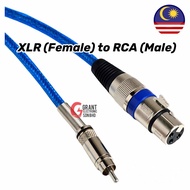 XLR (Female) to RCA (Male) Cable 1.5m