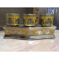 SA Set of 3 3D Patterned Sequin Cups
