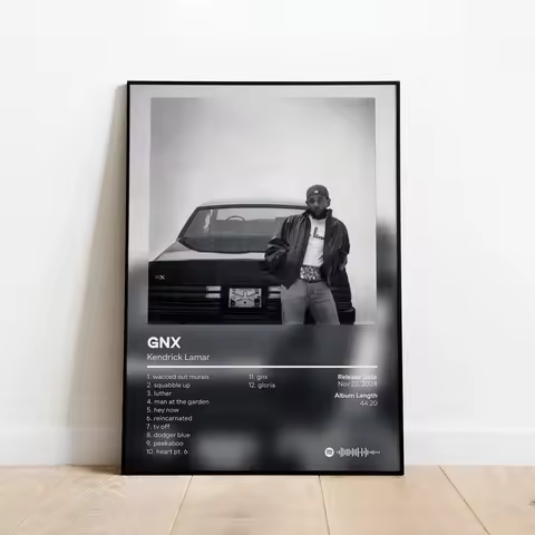 Poster Prints Kendrick Lamar GNX Hip Hop Album Cover Custom Wall Art Picture Canvas Painting Living 