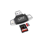 iKova - iKova 4合1 SD 卡USB OTG 智能手機儲存讀卡器 (黑色)
