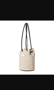 韓國正品EMIS Raffia Bucket Bag   編織袋/水桶包