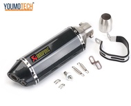 Motorcycle Exhaust Pipe Muffler Canister Pipe Tail pipe With Silencer Stainless Steel Universal For