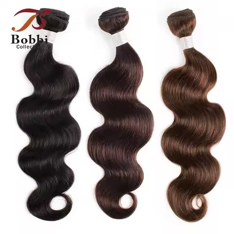 1 Bundle Black Brown Pure Colored 100% Human Hair Weave Bundles Extension 95(±5)gram Body Wave Style