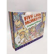 รวม 9 เล่มFIVE Little Monkeys Childrens Paintedหนังสือนิทาน (ฉบับหลายจุดสำหรับอ่าน)