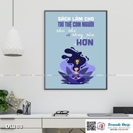 Motivational paintings for office decoration - Books that make human intelligence deeper and brighte