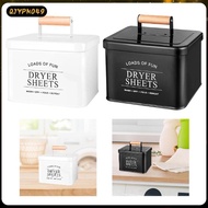 [qjypno49] Dryer Sheet Container Dustproof Wooden Handle Farmhouse Storage Bin Multifunctional with 