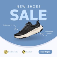 H0KA Transport Hiking Shoes Black Alabaster Free Socks