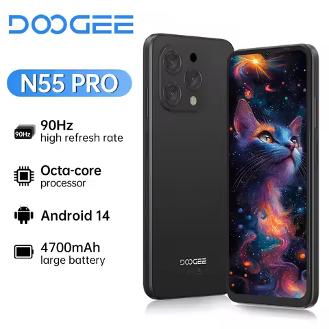 DOOGEE N55 PRO Smartphone 5G 6.56 "90Hz IPS Screen Telephone Portable 4GB+ 128GB UNISOC T606 Triple 