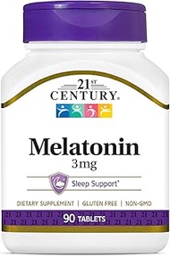 21st Century Melatonin 3 mg - 90 Tablets, Pack of 2