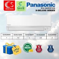 [SAVE 4.0] Panasonic Aircond X-Deluxe Inverter AIRCOND 5 STAR R32 Single-Split Type CS-KU9AKH 1HP /CS-KU12AKH 1.5HP /CS-KU18AKH 2HP /CS-KU24AKH 2.5HP / CS-KU28AKH 3HP Air Conditioner nanoe X + Eco + Ai"