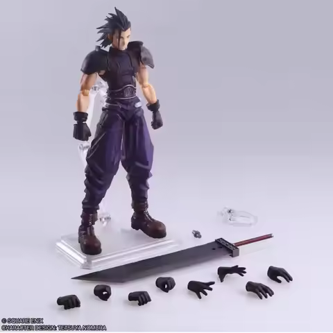 In Stock Original SE ENIX BRING ARTS FF7 Zack Fair Action Figures Anime Model Toys Collectible
