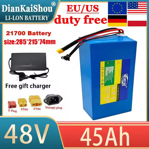 48V 45Ah 13S9P 21700 lithium battery built-in 50A BMS 2500W high-power apply to Electric tricycle, b