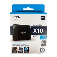 Crucial X10 Pro 2TB USB 3.2 Gen 2x2 Portable SSD (R:2100MB/s),