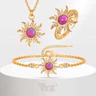 Vnox Tangled Rapunzel Necklace Kwintas for Women Tangled Sun Necklace Kwintas Sun Pendant Necklace K