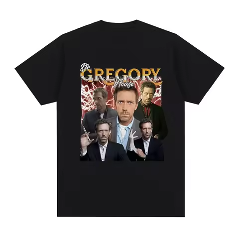 Dr Gregory House Md Funny Meme Graphic T Shirt Fashion Loose Short Sleeve T Shirts Men Women Clothin