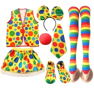 Halloween Clown Accessories Full Set Clown Vest Bow Tie Hat Children Halloween Clown Show Dress Up 1