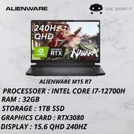 DELL ALIENWARE M15 R7 i7-12700H 32GB 1TB RTX3080 15.6 QHD 240HZ LAPTOP