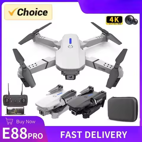 New E88 Pro WIFI FPV Drone Wide Angle HD 4K 1080P Camera Height Hold RC Foldable Quadcopter Dron Hel