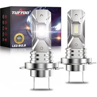 TUFFOO 1Pair 12V/24V H7/H18 LED Headlight Bulb/Fog Light Bulb For Car/Truck Plug And Play - White