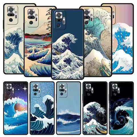 The Big Wave of kanagawa Phone Case For Xiaomi Redmi Note 12 11 10 9 8 7 9s 8T Pro K40 Gaming 8A 9A 