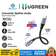UGREEN Converter Adapter Type C Male To 3.5mm Aux Jack Audio Support DAC 3.5mm Ugreen 80154