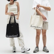 HOMELAND - กระเป๋าสะพายผ้าแคนวาส สกรีนลาย minimal ด้านล่าง