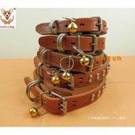 Dog Doberman Collar Husky Bell Collar Neck Collar Golden Retriever Leather Neckband Collar Free Ship