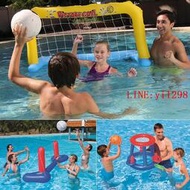 水池游泳池水上籃球排球手球門成人兒童充氣戲水玩具