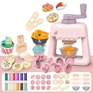 Three childrens clay noodle ice cream burger machine clay toy sets