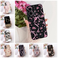 For Motorola Moto G24 Case Cover Silicone Cute Cat Luxury Flowers Cool Painted Soft Casing For Moto 