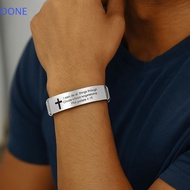 OONE Inspirational Quotes Braclets, Bible Verse Stainless Steel/PVC Family Friendship Bracelet, Wris