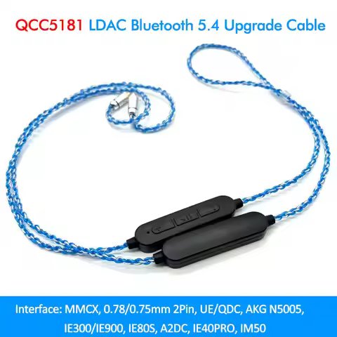 LDAC Bluetooth DIY MMCX SE215 Headset HiFi Stereo in-Ear Earphone QCC5181 aptX Bass Headphone Cable 
