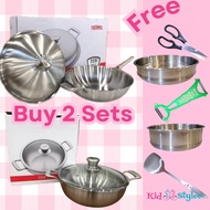 Buon Soup Pot Soup Pot Stainless Steel 316 - 28 cm | Thermos Panci Wok Stainless Steel 316 - 32 cm |