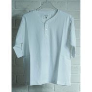 Sampleone [Made In Taiwan] "Henry Collar" Half Sleeve Henry Shirt Kids White