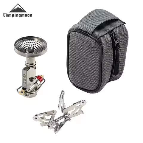 CAMPINGMOON XT-2F Xuanfeng Titanium Rocket Stove Portable Mini Camping Gas Burner Stable Voltage Out