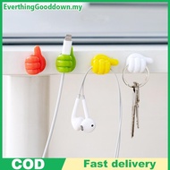 Ed 5/10/20Pcs Silicone Thumb Wall Hook Cable Clip Wire Desk Organizer Brush Storage Wall Stier Gadge