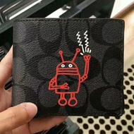 [ORIGINAL 100%] Coach Men Billford Wallet In Signpure Canvas With Robot