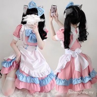 Woman clothes maid outfit JSK lolita dress for cosplay costume short sleeve streetwear kawaii cute D